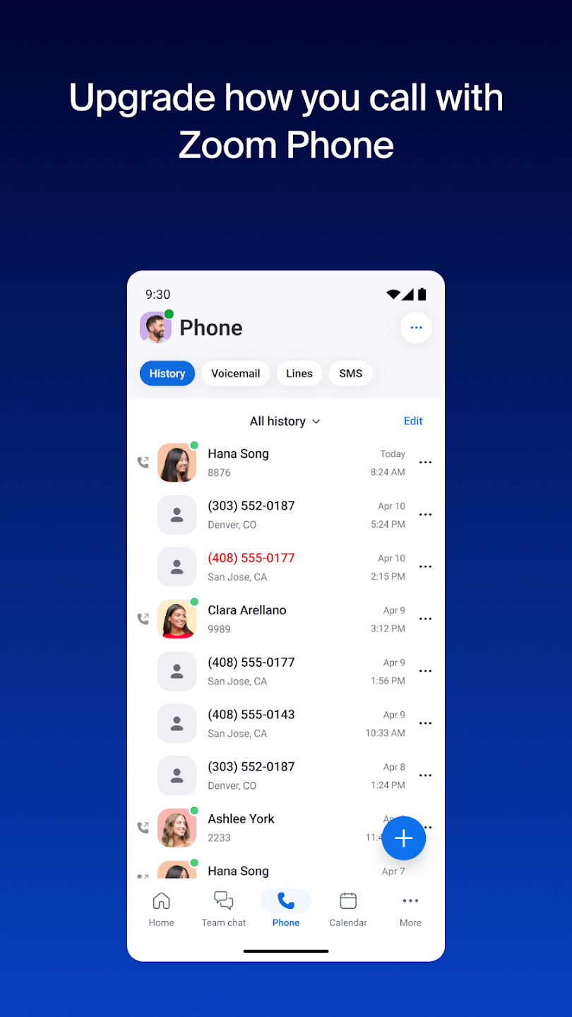 Zoom interface